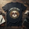 I Shitzu Not funny Shih Tzu dog wearing glasses t-shirt design with ornate frame