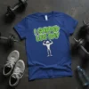 I SKIPPED LEG DAY funny gym workout t-shirt with a stick figure flexing muscles