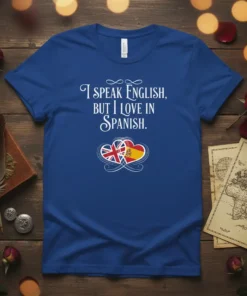 I SPEAK ENGLISH, BUT text design featuring unique typography on quality t-shirt