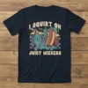 I Squirt On Juicy Wieners funny hot dog and ketchup bottle retro cartoon t-shirt design