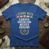 I STAND WITH CANADA text design featuring detailed typography on quality t-shirt