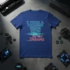 I TOOK A CHARGE FROM ZION IN MY DREAMS quote t-shirt with neon blue and pink lettering