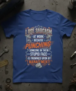 I USE SARCAST AT text design featuring eye-catching typography on quality t-shirt