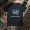 T-shirt design with the text "I Void Warranties" and a central graphic of tools surrounded by screws