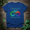I Wear Green For Adrenal Cancer Awareness T-Shirt with infinity symbol and butterfly graphic