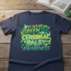 I Wear Green for Cerebral Palsy Awareness T-Shirt with green ribbons and butterflies graphic