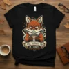 Grumpy fox wearing glasses holding a coffee mug with steam, text "I Will Toltarte You In A Minute" on a