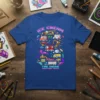 Ice Cream Fire Engine Container Truck t-shirt design featuring a colorful collage of various vehicles