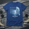 Ice Hockey Players Can Walk On-Water text with vintage hockey player graphic, Lake Placid New York design