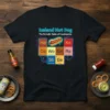 T-shirt featuring "Iceland Hot Dog The Periodic Table of Condiments" with elements like Hd, Ke, Co, Wo, Sm, Re, Sb