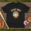I'D HIT THAT baseball donut graphic t-shirt design with colorful icing and sprinkles