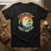 I'd Rather Be Ghost Hunting text on a t-shirt with a vintage sunset graphic featuring a cartoon ghost holding a