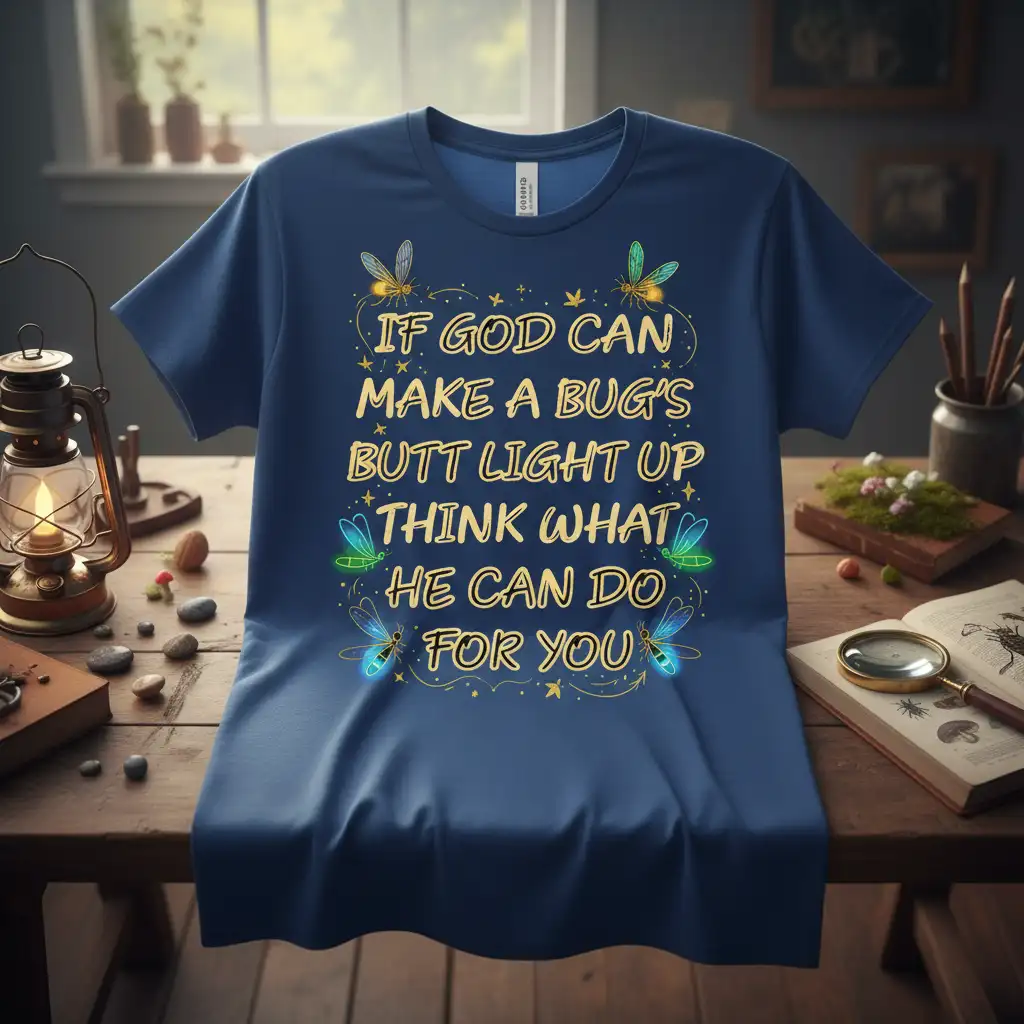 IF GOD CAN MAKE quote printed with unique artwork on breathable fabric t-shirt design