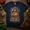 Taco Belle princess parody design with the quote "If I Were A Princess, I'd Be Taco Belle" and a taco