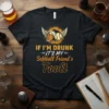 If I'm Drunk It's My Softball Friend's Fault humorous quote t-shirt with baseball and beer graphic