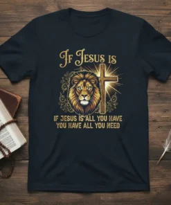 If Jesus Is IF text design featuring eye-catching typography on quality t-shirt