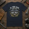 If You Can Read This The Guy Fell Off funny motorcycle biker quote t-shirt design with vintage motorcycles graphic