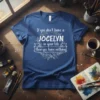 Quote "If you don't have a Jocelyn in your life then you have nothing" in white and gold typography on