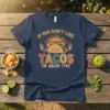 Taco graphic with "If You Don't Like Tacos I'm Nacho Type" text, featuring a smiling taco wearing a sombrero and