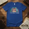 T-shirt with stack of colorful books and text "If You Know, You Know" for book lovers