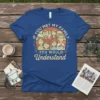 If You Met My Family You Would Understand text on a vintage style t-shirt with a cartoon family graphic