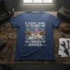 If You're Trying To Scare Me I'm Terrified Of Boobs T-Shirt with eagle and American flag design