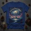 If the Stars Were to Worship So will, I. Psalm 148:3-6 quote on a t-shirt with a galaxy and mountain