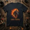 Ignis Fervor Horse T-Shirt detailed graphic design printed on comfortable cotton t-shirt