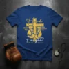 Christian boxer t-shirt with text "I'll Bring My Hand Heart Felt Been Through Hell Fought Hallelujah" and boxing gloves over