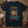 Quote "I'll Get Over It I JUST NEED TO BE DRAMATIC First" with colorful theater masks graphic on a black