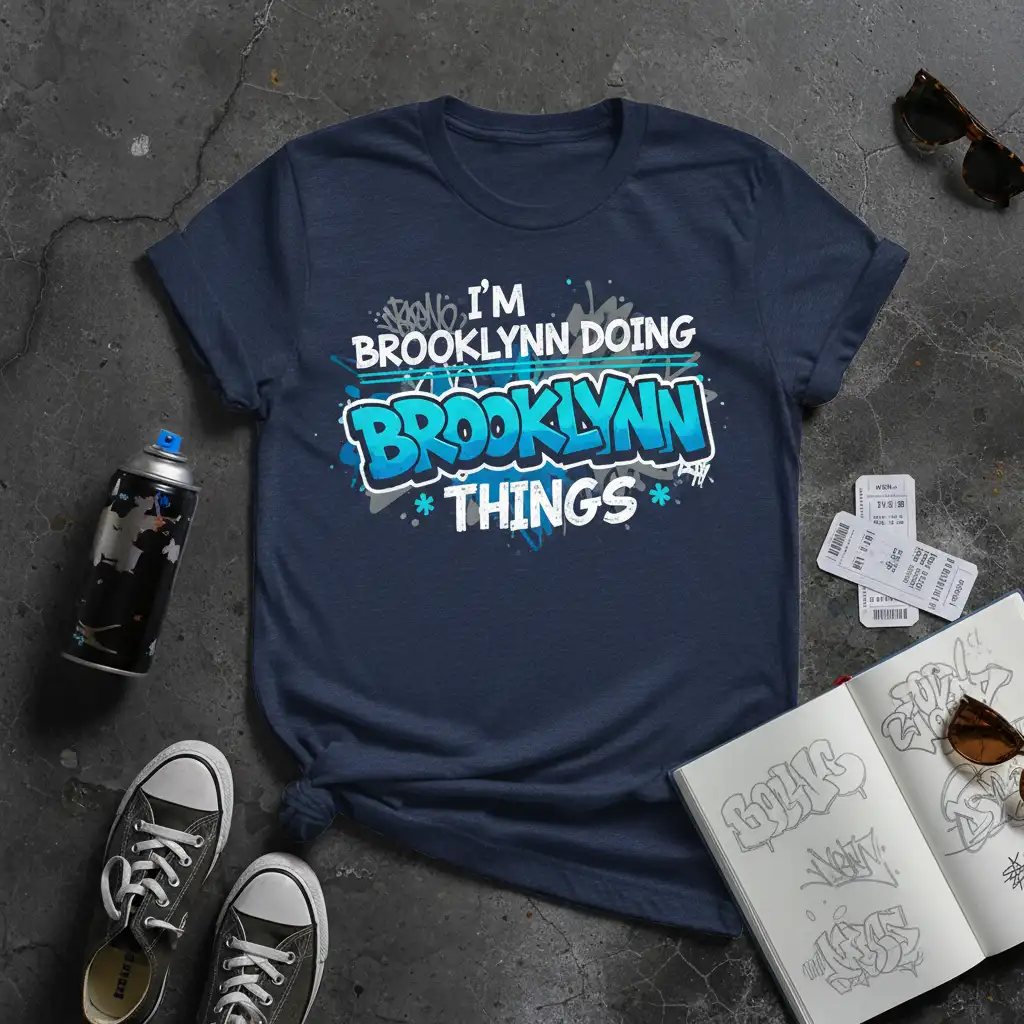 I'M BROOKLYNN DOING BROOKLYNN THINGS bold typography printed on quality cotton blend creating a standout t-shirt