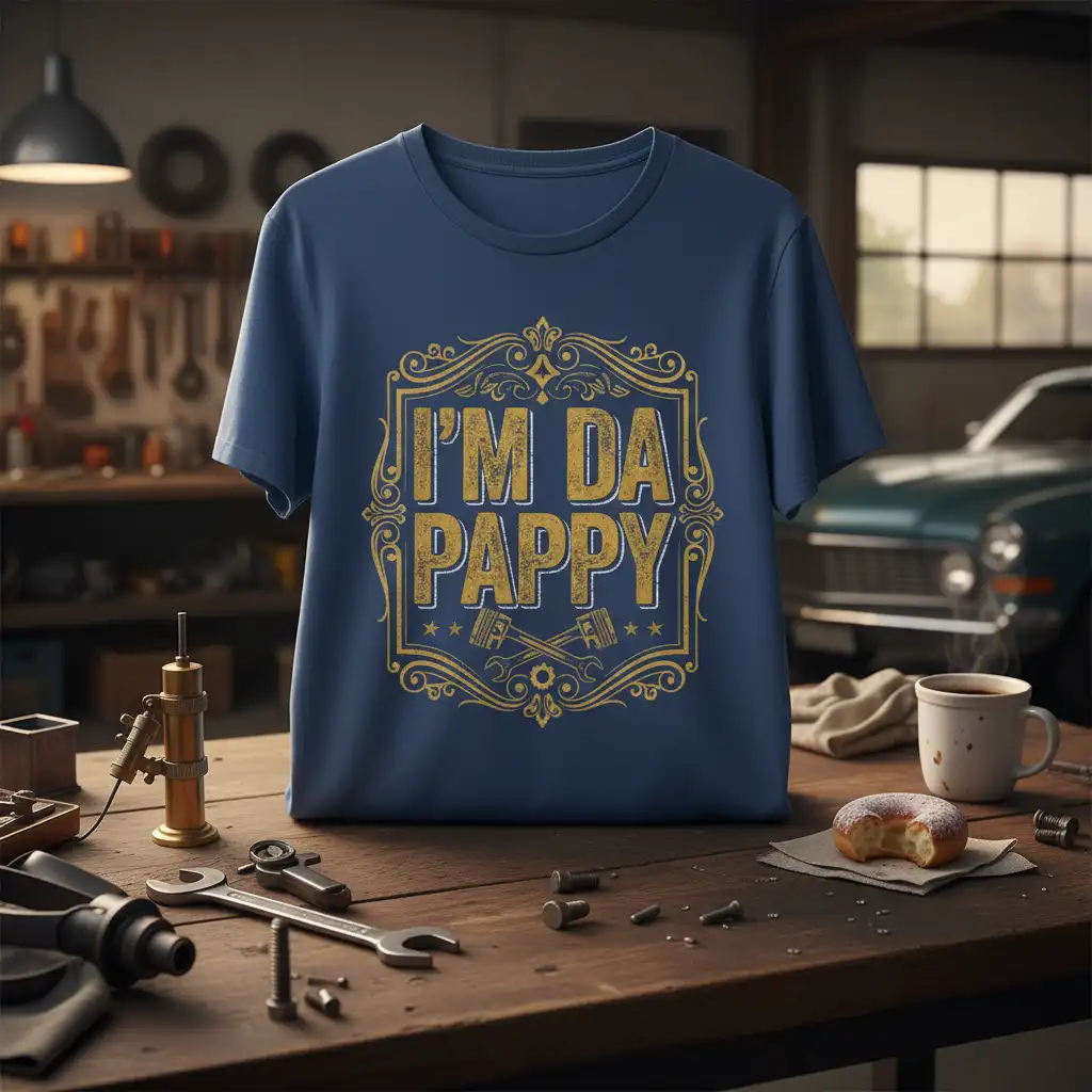 I'M DA PAPY eye-catching design printed on quality cotton blend creating a standout t-shirt