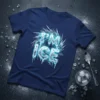 Navy blue t-shirt with the bold text "I'M ICE" surrounded by sharp, glowing blue icicles and dripping ice effects