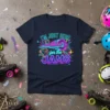 I'm Just Here for the JAMS roller derby t-shirt with neon graphics and roller skate wheels