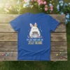 Easter bunny wearing a crown holding a bag of jelly beans with the text "I'm Just Here For The Jelly