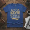 I'm Kevin Doing Kevin Things personalized name quote t-shirt with wrench graphics and distressed lettering