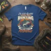 T-shirt design with text "I'm Not Always Thinking About Hunting Sometimes It's Fishing" and a large fish graphic