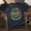 I'm Not Bossy I Just Know What You Should Be Doing quote t-shirt in gold and white typography within a