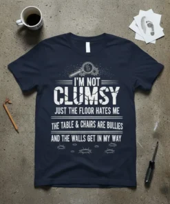 I'm Not Clumsy Just text design featuring creative typography on quality t-shirt