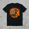 T-shirt with "I'm Not Drunk I Have Multiple Sclerosis" text and orange MS awareness ribbons