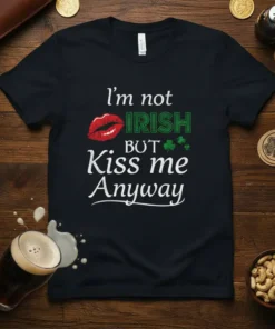I'm not IRISH BUT text design featuring stylish typography on quality t-shirt