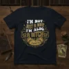 I'm Not Just a Aunt I'm Also a Bitch Aunth text and wolf graphic on a black t-shirt