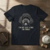 Black poodle head with text "I'm Not Just A Dog I'm Family" on a dark t-shirt