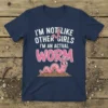 Navy blue t-shirt featuring white text "I'm Not Like Other Girls I'm An Actual Worm" with a pink cartoon worm