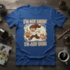 Chibi girl with boba and fox companion on "I'm Not Short I'm Just Chibi" t-shirt