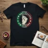 T-shirt with text "I'm Not Yelling I'm Italian" and an Italian hand gesture inside a circular design with green, white