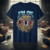 I'M OK t-shirt design featuring a mail carrier buried in mail and mailboxes, with humorous text