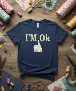 I'M OK T-Shirt eye-catching graphic design printed on comfortable cotton t-shirt