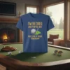 Retirement t-shirt with "I'm Retired And You're Not Have Fun At Work Tomorrow!" text and golf graphic