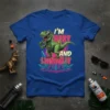 I'm Rexy And I Know It T-Shirt featuring a green T-Rex wearing sunglasses and bold text